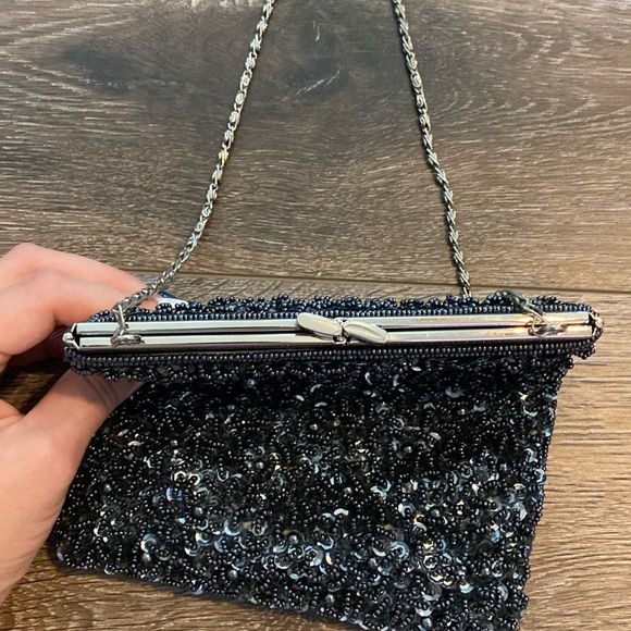 Cache Black Beaded and Sequin Evening Mini Bag 🖤LIKE NEW! - Picture 9 of 15